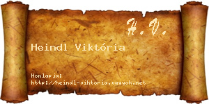 Heindl Viktória névjegykártya